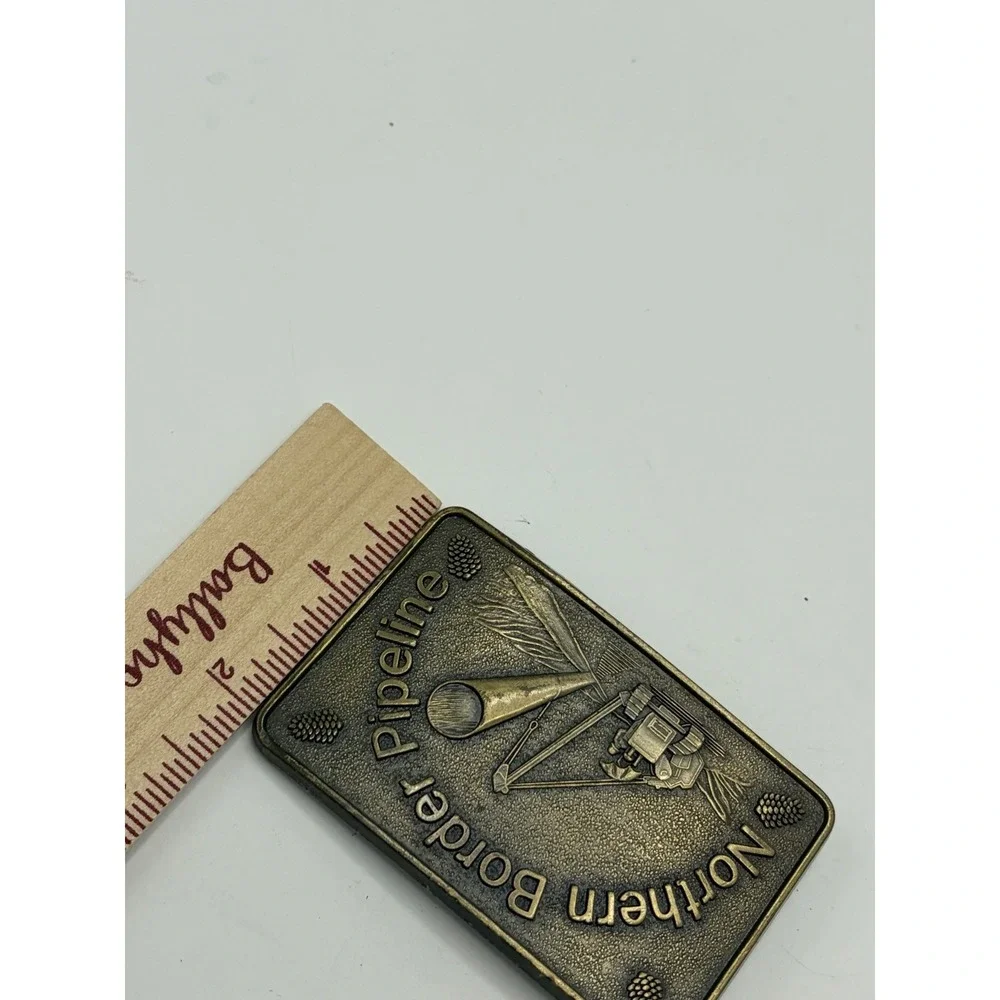 Vintage 1970s Northern Border‎ Pipeline Natural Gas Reserve Pipeline Belt Buckle